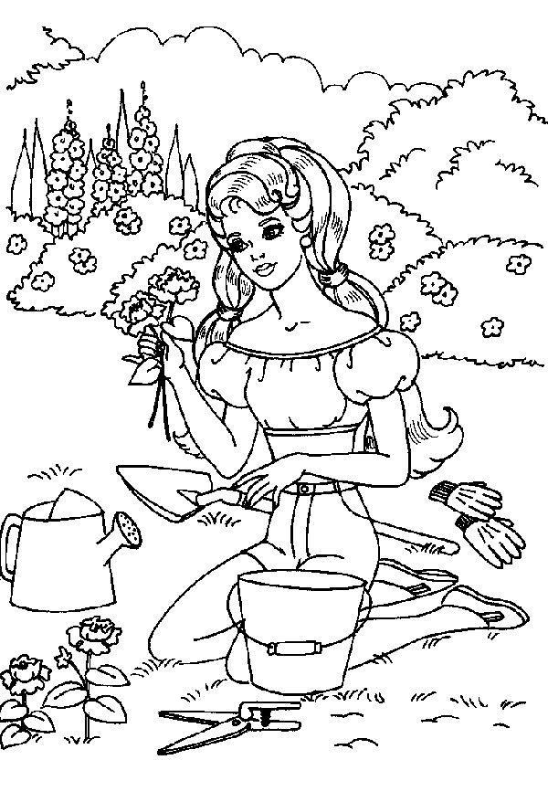 barbie dans son jardin